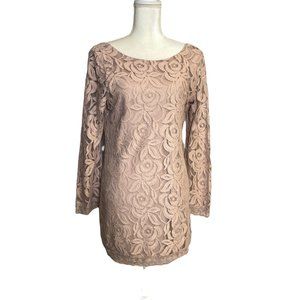 NWT Fire LA Long Sleeve Floral Lace Flowy A-line Dress Fully Lined Size Medium